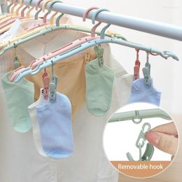 Hangers & Racks Travel Clothes Hanger Portable Folding Multifunction Stretch Drying Rack Home Closet Organiser