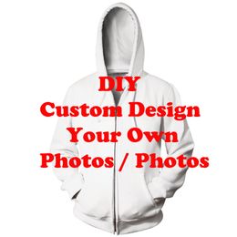 Winter Fashion 3D Print Hoodies Men Women DIY Custom Design Sweatshirt Hoodie Trendy Oversized Pullover Zipper Thick Jecket Coat 220713