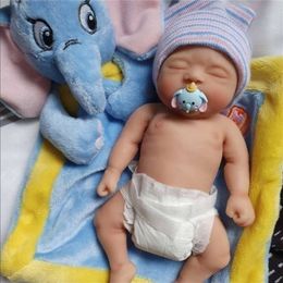 7" Boy Micro Preemie Full Body Silicone Baby Doll "Joseph" Lifelike Mini Reborn Doll Surprice Children AntiStress 220815