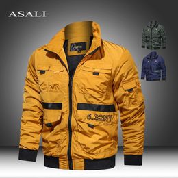 Military Jacket Men Army Fly Pilot Autumn Cotton Windbreaker Outwear Coat Warm Bomber s Cargo Flight Male 201105