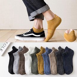 Men's Socks Spring Summer Short Boat Men's Mesh Breathable Solid Color Cotton Three-dimensional Heel Trend Thin Sports SocksMen's