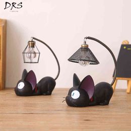 Creative Resin Craft Magic Desk Lamp Gigi Cat Nightlight Presents Decor Home Ornament for Boys Girls Table Lights Lamparas Para H220423