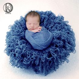 Don&Judy Handcraft Round Blanket Basket Stuffer Filler for born Baby Pography Background Shooting Po Prop 220523