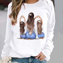 Women's Hoodies & Sweatshirts 90s Trend Style Mom Mother Mama Woman Pullovers Casual Clothing Ladies Spring Autumn Winter Womens Female Swea