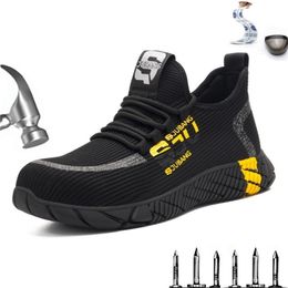 Summer mens outdoor boots light and comfortable work steel head antismashing antistab safety shoes Y200915