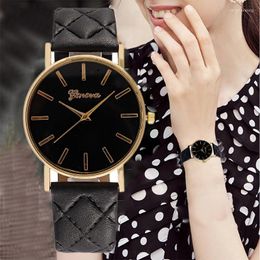 Wristwatches Montre Dame 2022 Women's Watches Mesh PU Leather Strap Watch Geneva Relojes QuarzoWristwatches