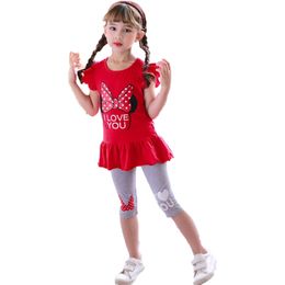 Girls Clothing Sets Summer Clothes For Baby T-shirt And Pants Suit Tracksuit Kids Outfit Fashion Children Set 220507