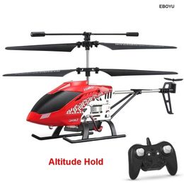 JX01 2.4GHz 3.5CH Gyro Remote Control Alloy Copter RC Helicopter Drone with Attitude Hold LED Light One Key Off/ Land RTF 220321