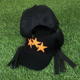 Summer Mesh Ball Caps Stars Applique Designer Hats for Men and Women Sun Protection