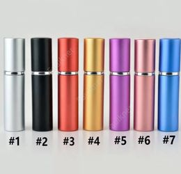 perfume bottle 5ml Aluminium Anodized Compact Perfume Aftershave Atomiser Atomizer fragrance glass scent-bottle Mixed Colour 500pcs DAF478