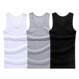 3Pcs/lot Man's Cotton Solid Seamless Underwear Brand Clothing Mens Sleeveless Tank Vest Comfortable Undershirt Mens Undershirts 210308