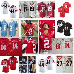 2 Matt Corral Jerseys 14 DK METCALF Ole Miss Rebels Travon Walker Jersey Brock Bowers Stetson Bennett Jor dan Davis Nick Chubb Ladd McConkey 2022 NCAA Georgia Bulldogs