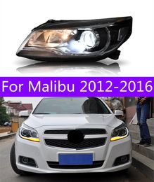 LED Lights Accessories for Malibu 20 12-20 16 LED Car Headlights High Beam Lens Front Lamp DRL Turn Signal Headlight