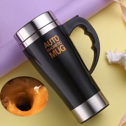 Mugs 400ml Self Stirring Mixing Cup Magnetic Coffee Milk Mug Mixer Stainless Steel Thermal Insulation Water DrinkwareMugs MugsMugs