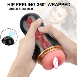 sexy Machine Penis Masturbation Vagina Real Pussy Erotic Male Masturbator Cup Toys for Men