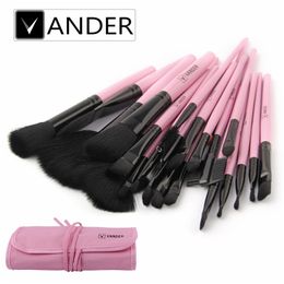 VANDER Professional 24Pcs Makeup Brushes Set Cosmetic Kits Tools Brush + Pouch Bag Pincel Maquiagem W220420