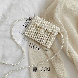 Mini Pearl Handmade Vintage Beaded Fashion Banquet Party Shoulder Female Wedding Bags Luxury Womens Coin 220630