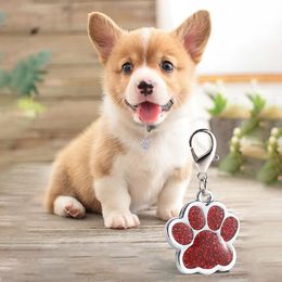 Pet Cat Dog ID Tags Customized Personalized Cat Puppy Name Tag Collar Accessories Anti-lost Pendant Metal Keyring