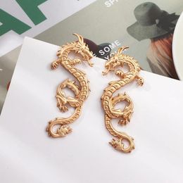 Dangle & Chandelier Vintage Chinese Dragon Stud Earrings For Women Punk Personality Animal Totem Statement Jewelry GiftDangle