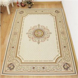 Carpets European Court Style Carpet Living Room Quality Beige Bedroom Rug Modern Large Area Classical Chinese Anti-Slip