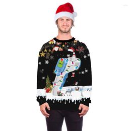 Men's Hoodies & Sweatshirts Christmas 3D Print Sweatshirt Autumn Festival Funny Hip Hop Long Sleeve Printing Fashion Party CostumeMen's