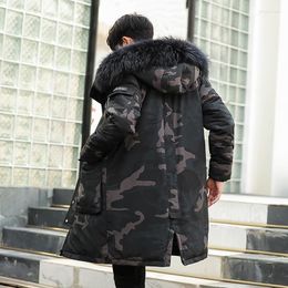 Men's Down & Parkas High Quality -40Celsius Jacket Warm Winter Thick Snow Parka Overcoat Camouflage White Duck Outdoor Phin22