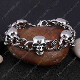 Zoshi Colour Men's Steel High Quality Biker Man Skull Charms Bracelet Chain Factory Price Bracelets & Bangles