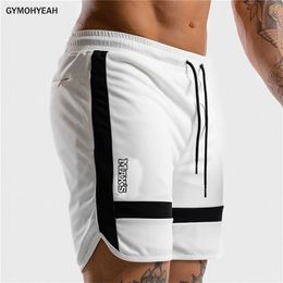 Fitness Sweatpants Shorts Man Summer Gyms Workout Male Breathable Mesh Quick dry Sportswear Jogger Beach Brand Short Pants 220629