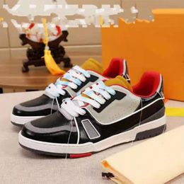 Designer Fashion Trainer sneaker intage Casual Shoes Virgils alligator-embossed black Grey Brown White Green calf leather French Ablohs Mens Shoe mkaxxs0003
