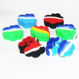 Cloud shape nonstick silicone wax containers food grade jars silicone box container dab storage jar oil holder for bongs