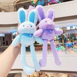 2022 New Rabbit Plush Doll Creative Pull-Ear Plushies Toy Kids Gift