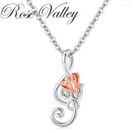 Pendant Necklaces Rose Valley Flower Necklace For Women Musical Note Pendants Fashion Jewellery Girls Gifts RSN088Pendant Sidn22