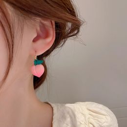 2022 Dangle & Chandelier Korean Drop Dangle Earrings Women Wholesale Acrylic Flower Bear Fashion Jewellery Accessories Knot Heart