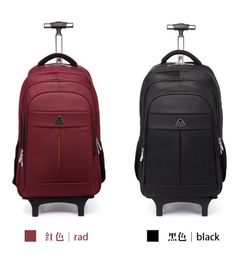 Multi-function pull rod backpack commercial nylon suitcase large capacity portable travelling bag removable waterproof luggage bag