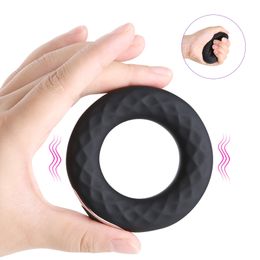 Penis Vibrating Ring sexy toys for man Delaying Ejaculation Cock Rubber Rings Vibrator Enlargement Lock