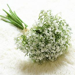16PCS Artificial Flowers Handmade Baby's Breath Fake Gypsophila Bouquet for Wedding Home Decor Fall Decoration 220406