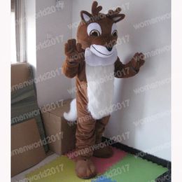 Halloween Reindeer Mascot Costume Deer Top Quality Cartoon Character Outfits Suit Unisex Adults Outfit Christmas Carnival Fancy Dress