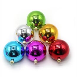 6cm Sublimation Plastic Blank Christmas Ball Thermal Transfer Solid Colour Balls Christmas Day Decoration B6