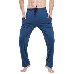 High Quality Soft Mens Pajama Summer Modal Cotton Lounge Pants Bottoms Tether Pocket Sleep For Male Casual Home Trousers 201109