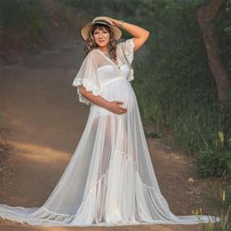 Bohemian Maternity Dress for Photo Shoot Lace Prom Dresses See Thru Baby Shower Gowns Mothers' vestido de novia