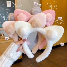 Pompom Ball Fluffy Cat Ears Headband Hair Hoop Cosplay Party Hair Accessory Girls Women Fashion Hairsticks