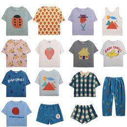Clothing Sets Kids Clothes Set BC Brand 2022 Summer Baby T-shirts Boy Casual Tees Toddler Cartoon Tops Children Shirts School Girl OutfitClo