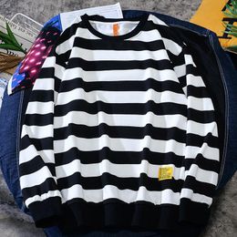 black and white striped hoodie men