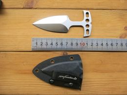 GrapesFish CNC Machined Push Knife EDC Combat Tactical Defence Tools Gear Kydex Sheath Scabbard