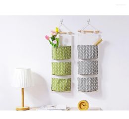 Storage Boxes & Bins 3 Grids Wall Hanging Organiser Bag Containing Toys Decor Pocket Pouch 2022 Organizador Armario QW