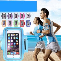 For 4.7 to 6.7 Inch Universal Smart Phone Waterproof Sports Running Armband Cases Workout Holder Pouch Cellphone Arm Bag with OPP Bag DHL