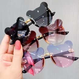 Kids Lovely Mouse Rimless Sunglasses Animal Designer Mice Shape Colour Lenses Cute Glasses 6 Colours Wholesale