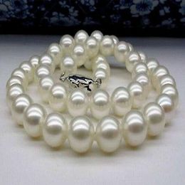 Genuine Natural 11-12mm Akoya White Real Round Pearl Necklace 18"