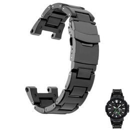Plastic Steel Watchband For Casio PRW-7000FC Black Sports Watch Strap For PROTREK Mountaineering Series Watch Bracelet Accessory