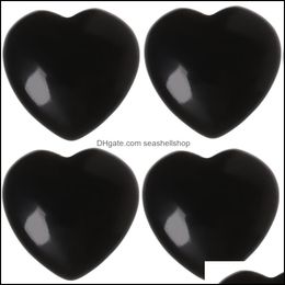 Stone Heart Shaped Natural Black Quartz Gemstone Crystal Healing Chakra Reiki Craft Fun Toys 20X6Mm Drop Delivery 2021 Je Dhseller2010 Dhuwh